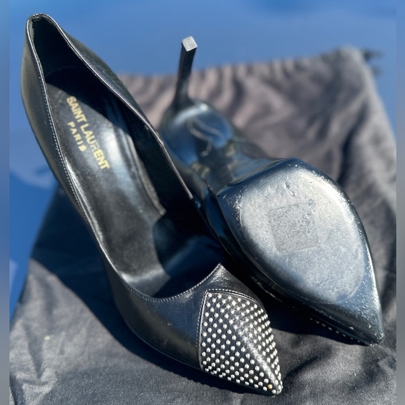 Saint Laurent Platform Pointed-Toe Heel in Black - Picture 3 of 6